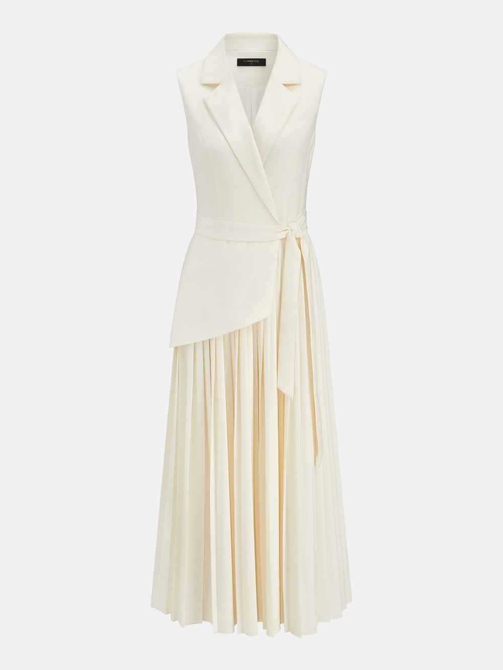 Commense Cream Tailored Pleated Blazer Dress - Picture 2 of 8